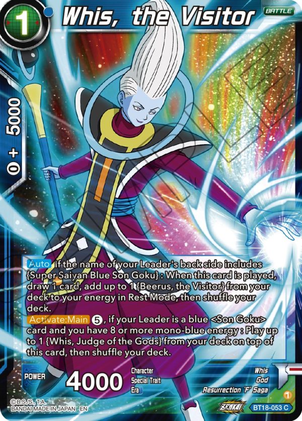 Whis, the Visitor (BT18-053) [Dawn of the Z-Legends] on Sale