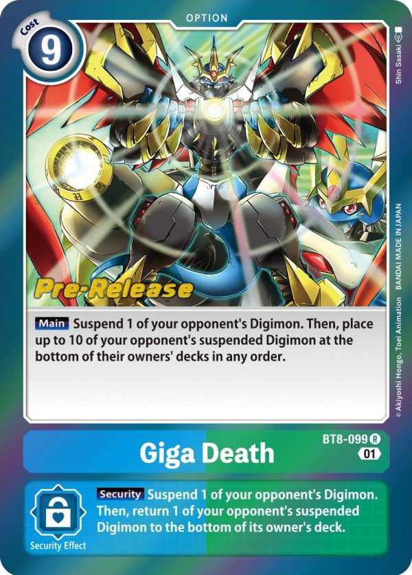 Giga Death [BT8-099] [New Awakening Pre-Release Cards] Sale