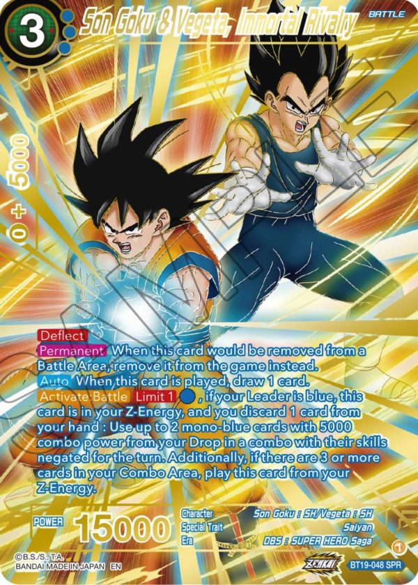 Son Goku & Vegeta, Immortal Rivalry (SPR) (BT19-048) [Fighter s Ambition] Hot on Sale