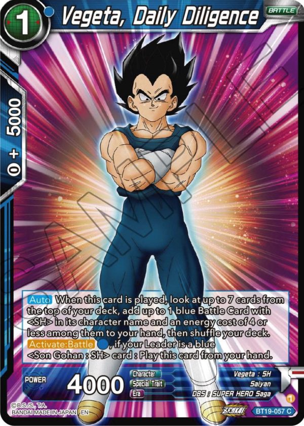 Vegeta, Daily Diligence (BT19-057) [Fighter s Ambition] Hot on Sale