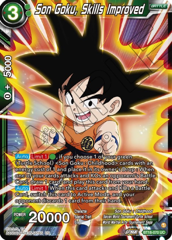 Son Goku, Skills Improved (BT18-070) [Dawn of the Z-Legends] Supply