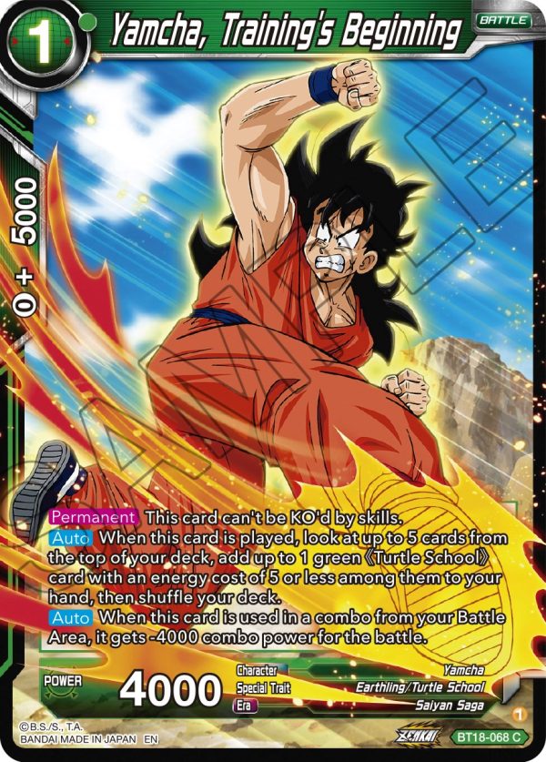 Yamcha, Training s Beginning (BT18-068) [Dawn of the Z-Legends] Fashion