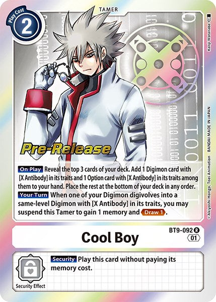 Cool Boy [BT9-092] [X Record Pre-Release Promos] Online Hot Sale