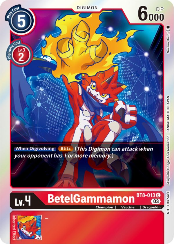 BetelGammamon [BT8-013] (Official Tournament Pack Vol.11) [New Awakening] Online now