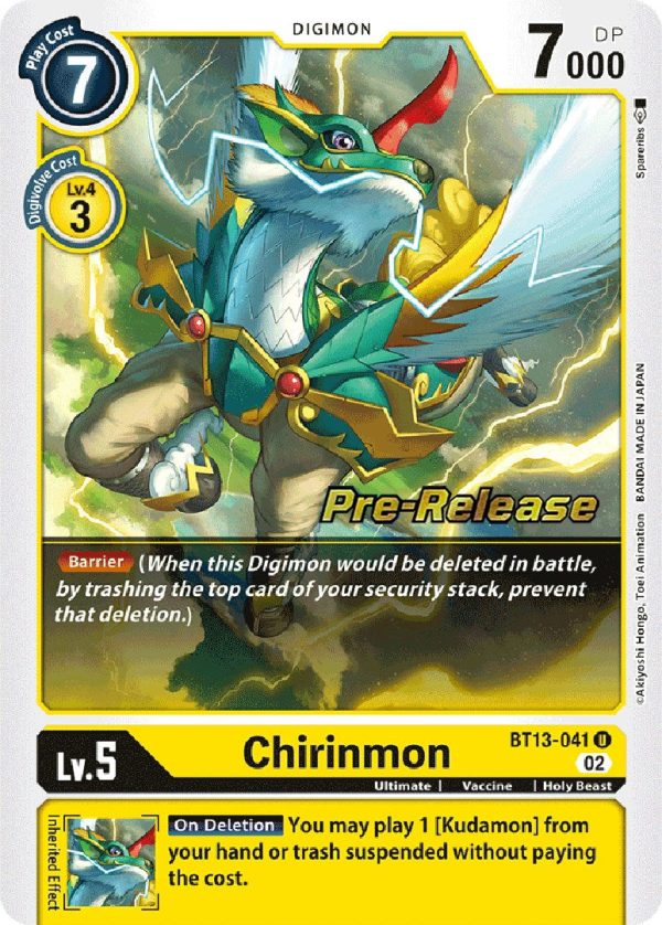 Chirinmon [BT13-041] [Versus Royal Knight Booster Pre-Release Cards] on Sale