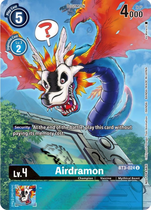 Airdramon [BT3-024] (25th Special Memorial Pack) [Release Special Booster Promos] Hot on Sale