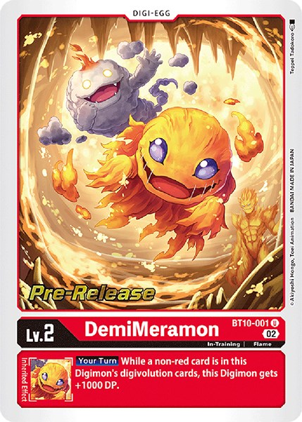 DemiMeramon [BT10-001] [Xros Encounter Pre-Release Cards] For Discount