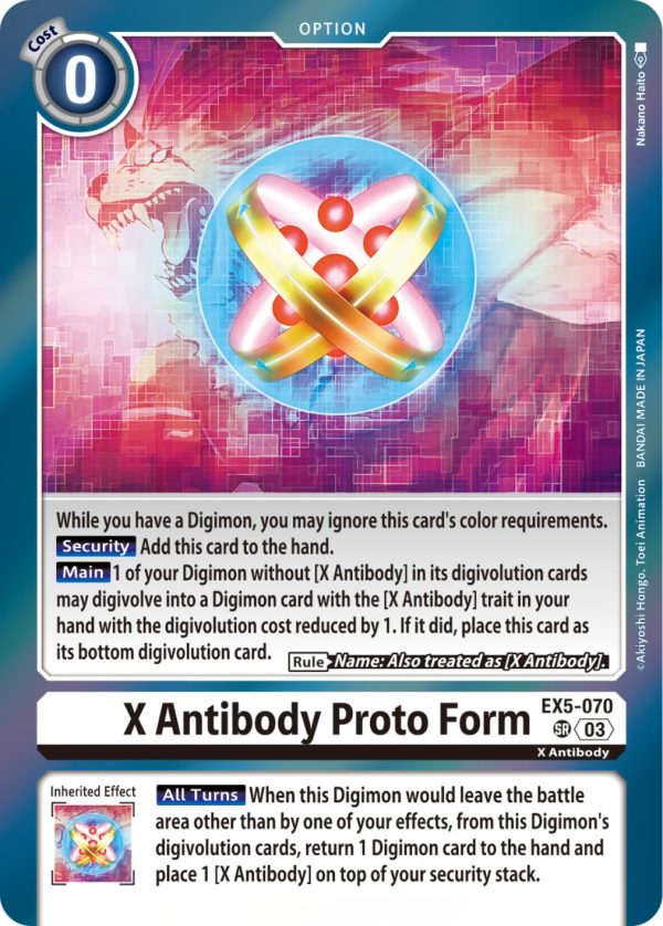 X Antibody Proto Form [EX5-070] [Animal Colosseum] For Cheap