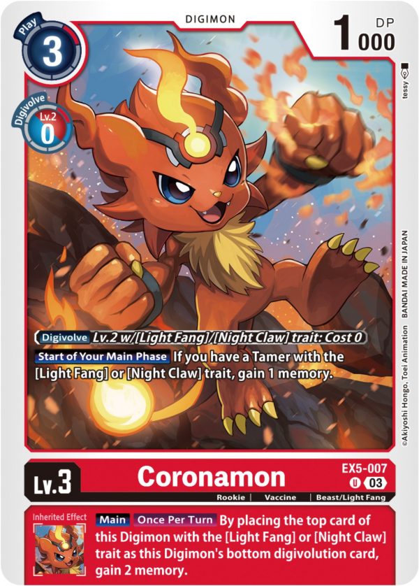 Coronamon [EX5-007] [Animal Colosseum] Cheap