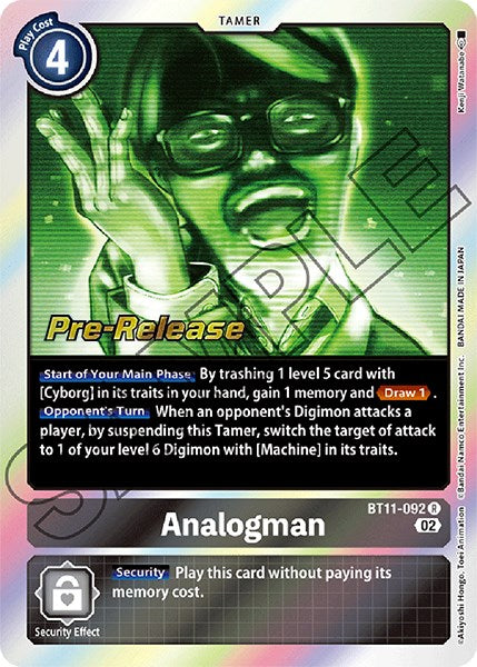 Analogman [BT11-092] [Dimensional Phase Pre-Release Promos] Online Hot Sale