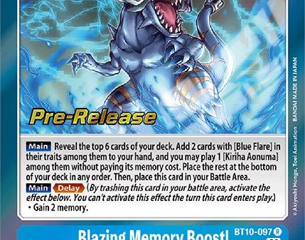 Blazing Memory Boost! [BT10-097] [Xros Encounter Pre-Release Cards] Online now