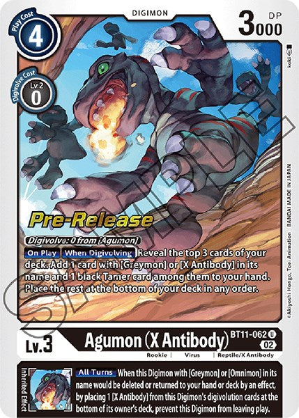 Agumon (X Antibody) [BT11-062] [Dimensional Phase Pre-Release Promos] Fashion