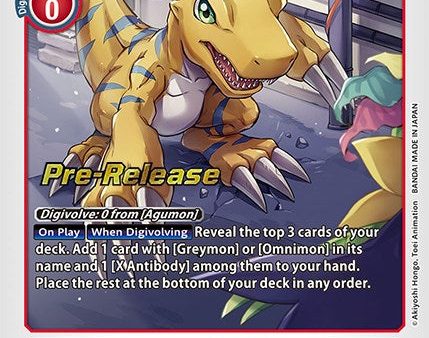 Agumon (X Antibody) [BT9-008] [X Record Pre-Release Promos] Fashion