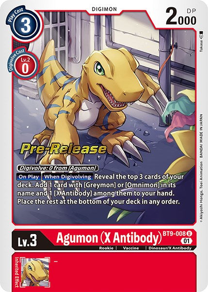 Agumon (X Antibody) [BT9-008] [X Record Pre-Release Promos] Fashion