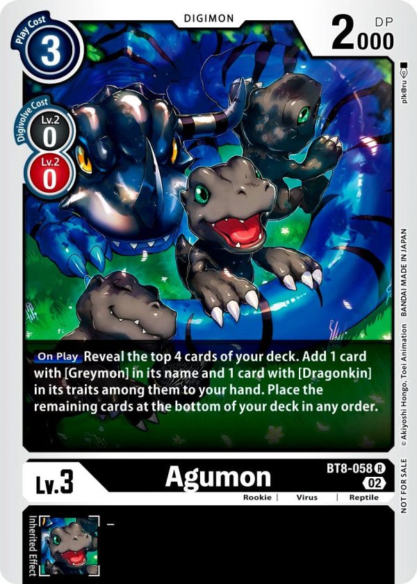 Agumon [BT8-058] (Xros Encounter Pre-Release) [New Awakening Promos] Online Hot Sale