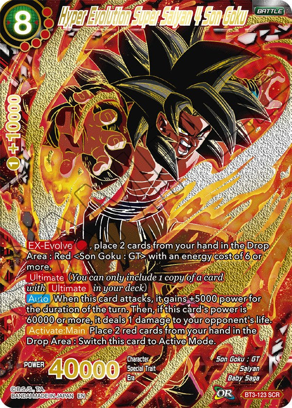 Hyper Evolution Super Saiyan 4 Son Goku (SCR) (BT3-123) [5th Anniversary Set] on Sale