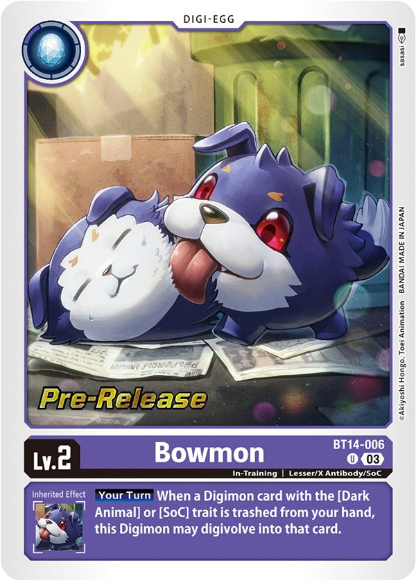 Bowmon [BT14-006] [Blast Ace Pre-Release Cards] Online Sale