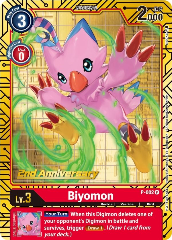 Biyomon [P-002] (2nd Anniversary Card Set) [Promotional Cards] on Sale