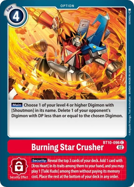 Burning Star Crusher [BT10-096] [Revision Pack Cards] Discount