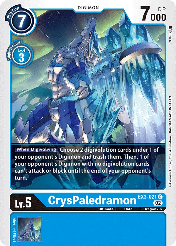 CrysPaledramon [EX3-021] [Draconic Roar] For Discount