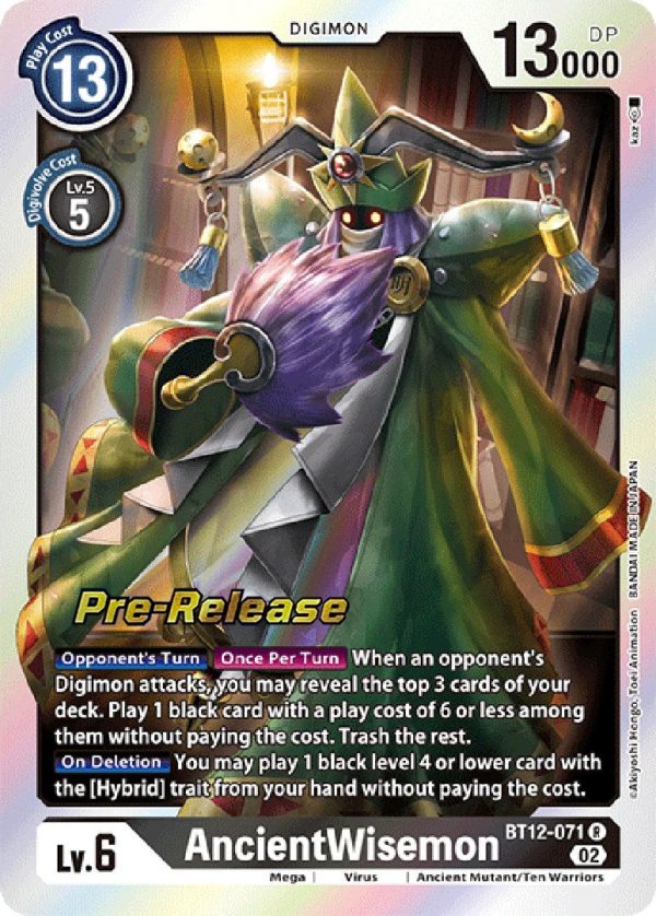 AncientWisemon [BT12-071] [Across Time Pre-Release Cards] For Discount