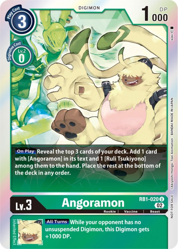 Angoramon [RB1-020] (Box Topper) [Resurgence Booster] Discount