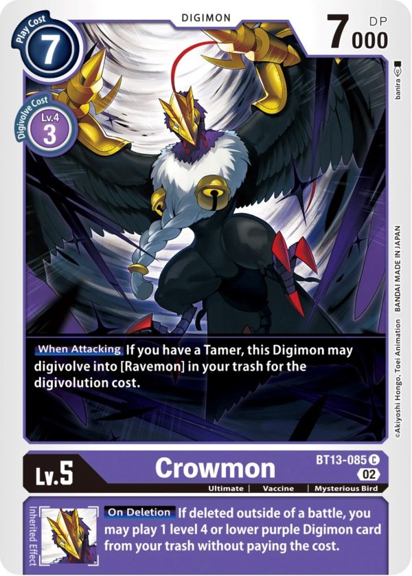 Crowmon [BT13-085] [Versus Royal Knights Booster] on Sale