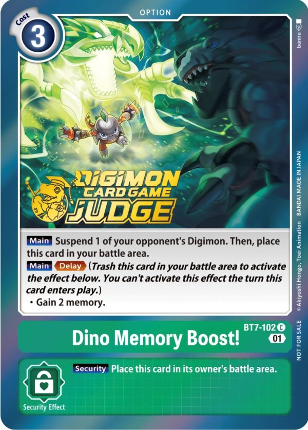 Dino Memory Boost! [BT7-102] (Judge Pack 3) [Next Adventure Promos] For Sale