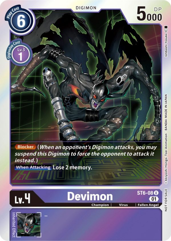 Devimon [ST6-08] (Official Tournament Pack Vol. 7) [Starter Deck: Venomous Violet] Sale