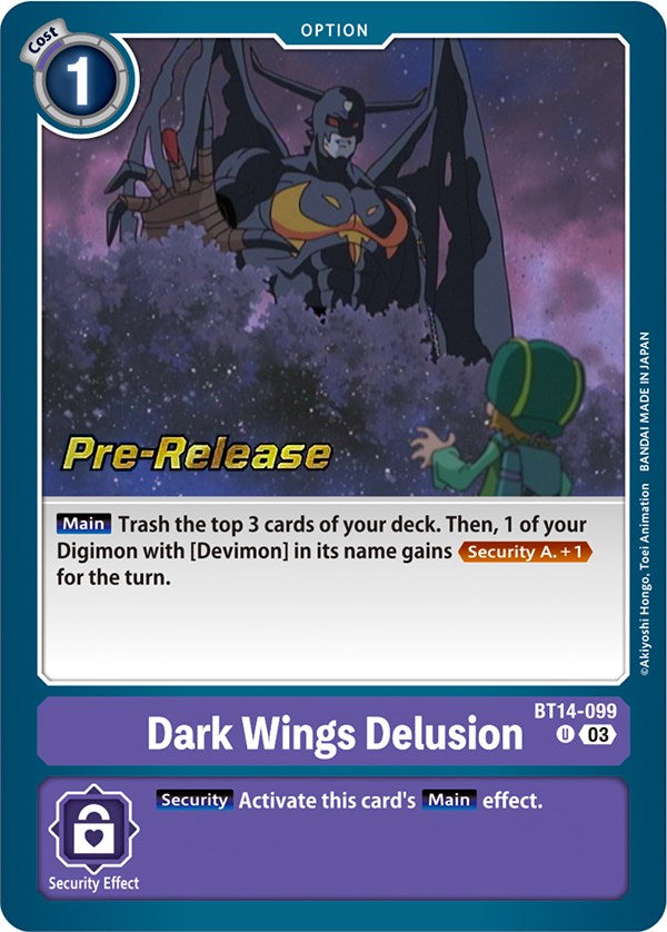 Dark Wings Delusion [BT14-099] [Blast Ace Pre-Release Cards] Discount