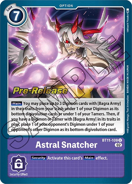 Astral Snatcher [BT11-109] [Dimensional Phase Pre-Release Promos] Online Hot Sale