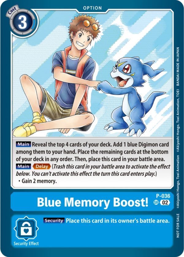 Blue Memory Boost! [P-036] (NYCC 2023 Demo Deck) [Promotional Cards] Hot on Sale