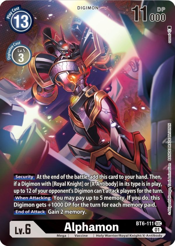 Alphamon [BT6-111] (Alternative Art) [Xros Encounter] For Cheap